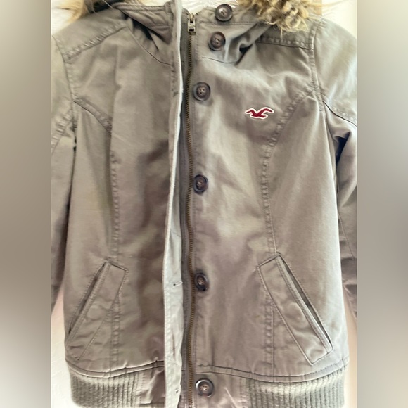 Hollister yet army gray jacket, Size Small (S) - Picture 4 of 10